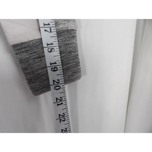 Victoria's Secret Pink Womens Gray White Long Sleeve Pullover Sweatshirt Size L - Picture 7 of 8